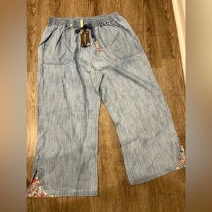 Matilda Jane Baby Blue Chambray Wide Leg Pant